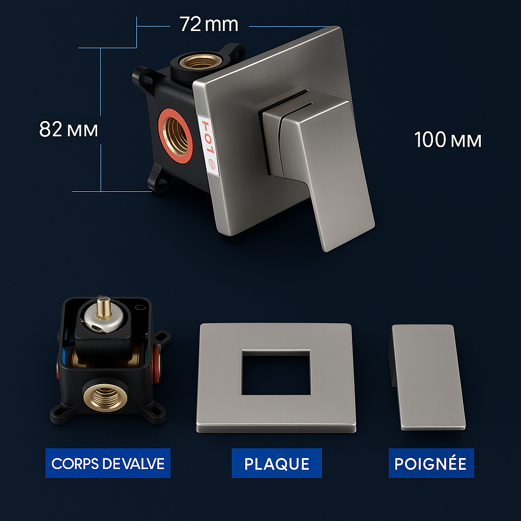Robinet de douche encastré Nova