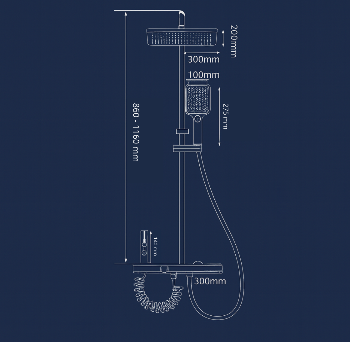 Ensemble de douche thermostatique RYLEN