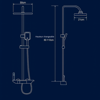 Ensemble de douche thermostatique KAYRO