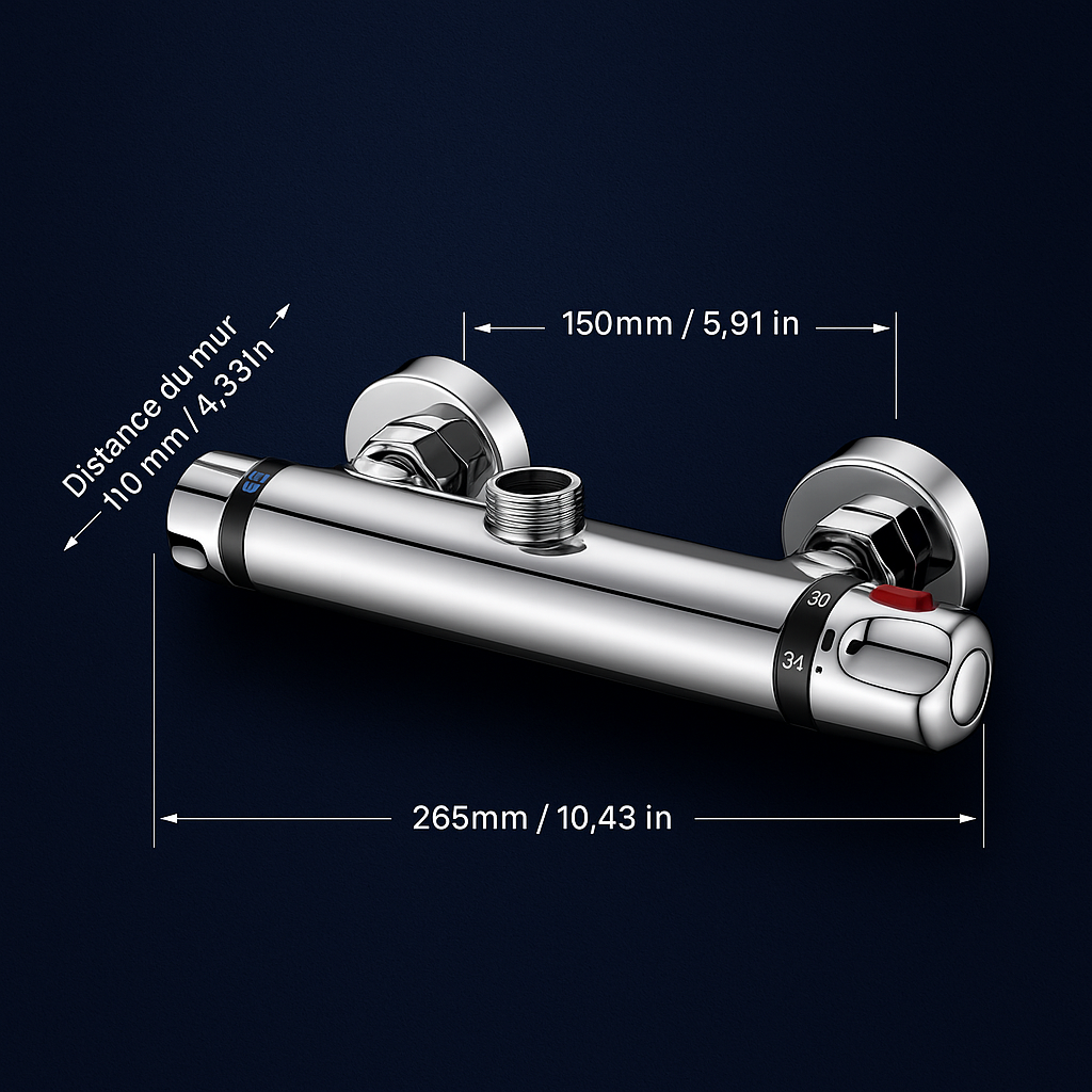 Robinet de douche thermostatique